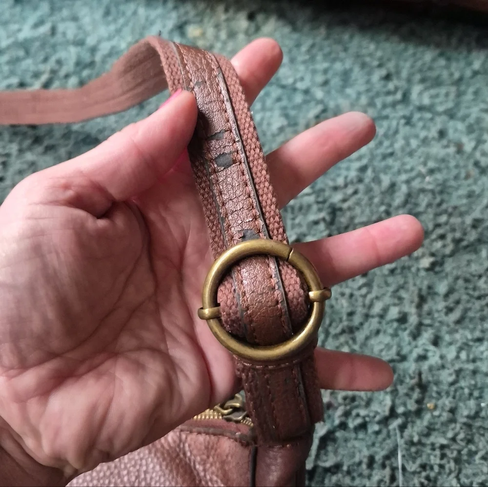 The Sak Brown Faux Leather Shoulder Bag